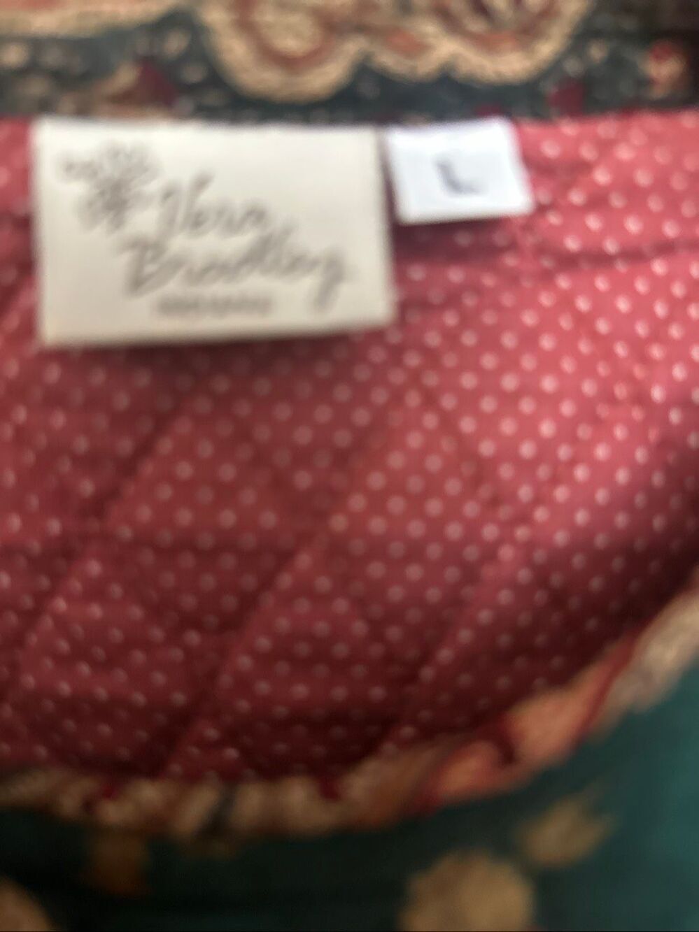 Vintage Vera Bradley Greenbriar Quilted Floral Cotton Crop Jacket Size L - Picture 4 of 5